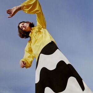 Marimekko puff sleeves blouse size XS